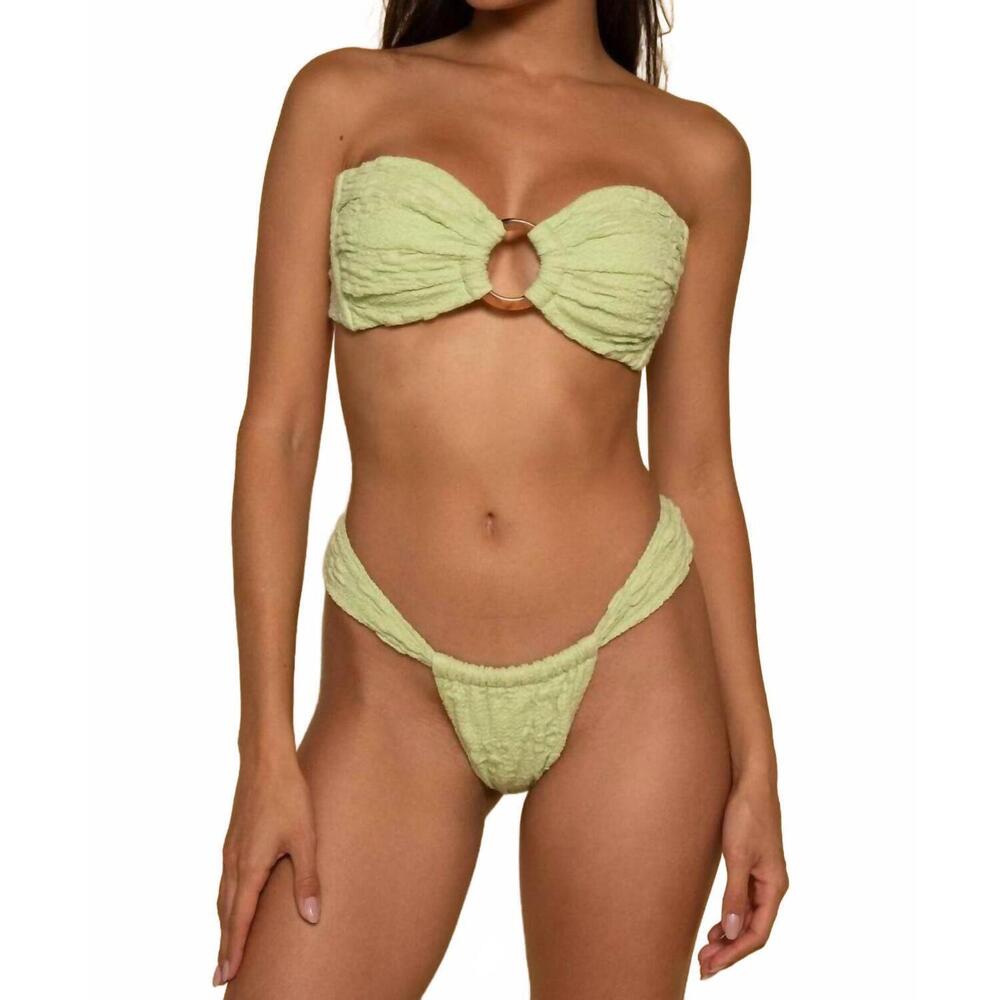 NEW MONTCE tori ties bandeau bikini top in avo floral